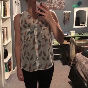 Feather Design Blouse